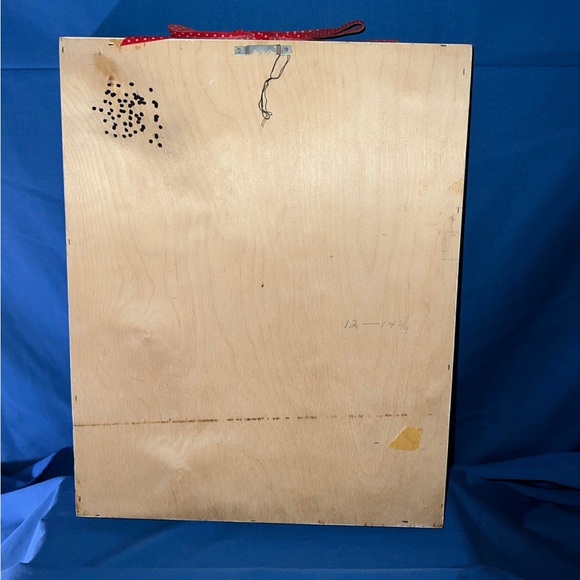 Framed Hand Painted Santa on Glass - Picture 4 of 5